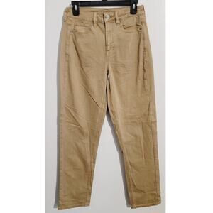 American Eagle Stretch Mom Straight Jeans Toasted Almond Tan 4 / 27